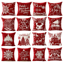 Capa de almofada Nordic Linen Elk Snowflake Christmas Series